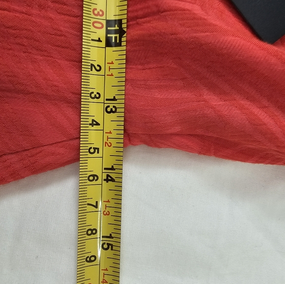 Gianni Bini Red Textured Tie Shoulder Dress Women Size 2 Tiered Ruffle NWT - Picture 11 of 13